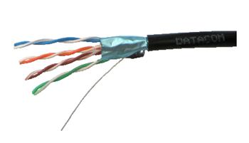 DATACOM FTP drát CAT5E PE, venkovní, černý