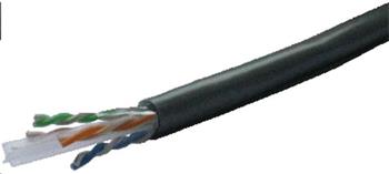 DATACOM UTP drát CAT6 PE, venkovní, černý