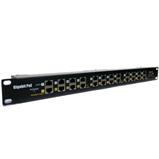 Gigabitový stíněný 12-portový pasivní PoE panel