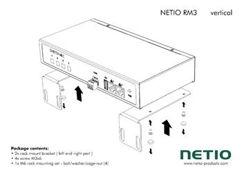 Montážní držák NETIO RM3 4C vertical