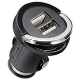 Napájecí 12-24V autoadaptér na 2xUSB 2.1A s nízkým profilem