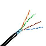 OK-NET ethernetový kabel CAT5E, FTP, drát, PE, venkovní, černý