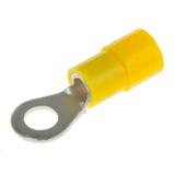 Oko kabelové 4-6mm2, otvor M6, izolované, žluté, PVC