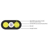 Optický kabel, A-D2YT, Flat DROP, 12vl., 9/125, G.657A, .7.7x3.8mm, plochá konstrukce