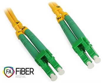 Optický patchcord, 9/125, LC/APC-LC/APC, SM, simplex, 10m