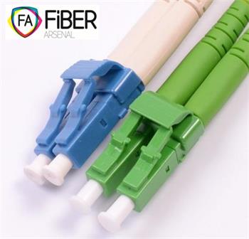 Optický patchcord, 9/125,LC/APC-LC/PC, SM, duplex, 1m