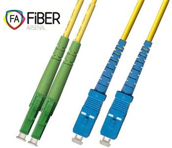 Optický patchcord, 9/125, SC/PC-LC/APC, SM, duplex, 2m