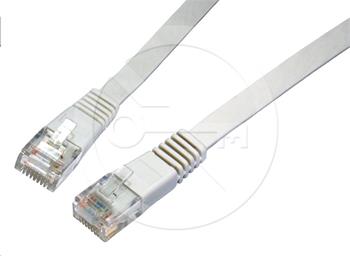 Patch kabel plochý CAT5E UTP LSOH 10m šedý