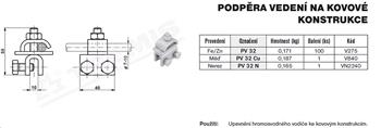 Podpěra vedení PV 32