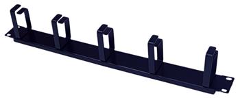 RACK 19" Vyvazovací panel 1U 5 x úchytka kovová