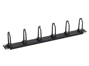 RACK 19" Vyvazovací panel 1U 6 x úchytka velká