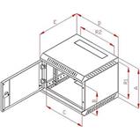 RACK Triton , 10", 4U, 310x260mm, nástěnný - RBA-04-AS3-CAX-C1
