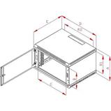 RACK Triton , 19", 12U, 600x500mm, nástěnný - RBA-12-AS5-CAX-A1