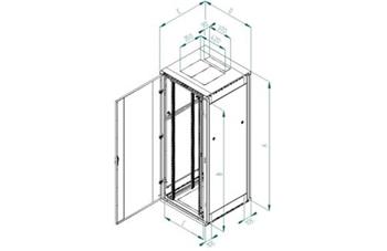 RACK Triton , 19", 37U, 800x800mm, stojanový - RZA-37-A88-CAX-A1