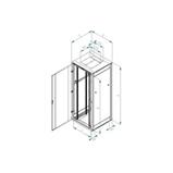 RACK Triton , 19", 37U, 800x800mm, stojanový - RZA-37-A88-CAX-A1