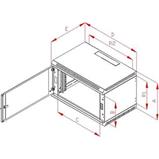 RACK Triton , 19", 6U, 600x400mm, nástěnný - RBA-06-CS4-CAX-A1