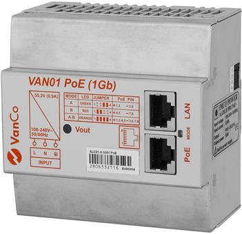 Repasované: IMCO POWER VAN01 PoE, síťový zdroj, 55V/0.9A, 50W