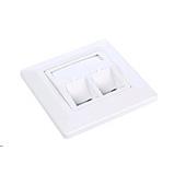 Solarix Datová zásuvka CAT6a 2xRJ45 pod omítku, bílá