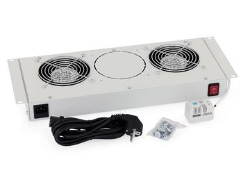 Ventilační jednotka Triton 19“ pro nástěnné rozvaděče, 2 ventilátory