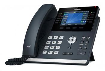 Yealink SIP-T46U IP tel., PoE, 4,3" bar. LCD, 27 prog.tl., GigE, 2x USB