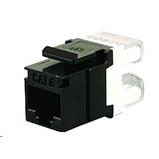 Zařezávací keystone Solarix CAT6 UTP RJ45, černý